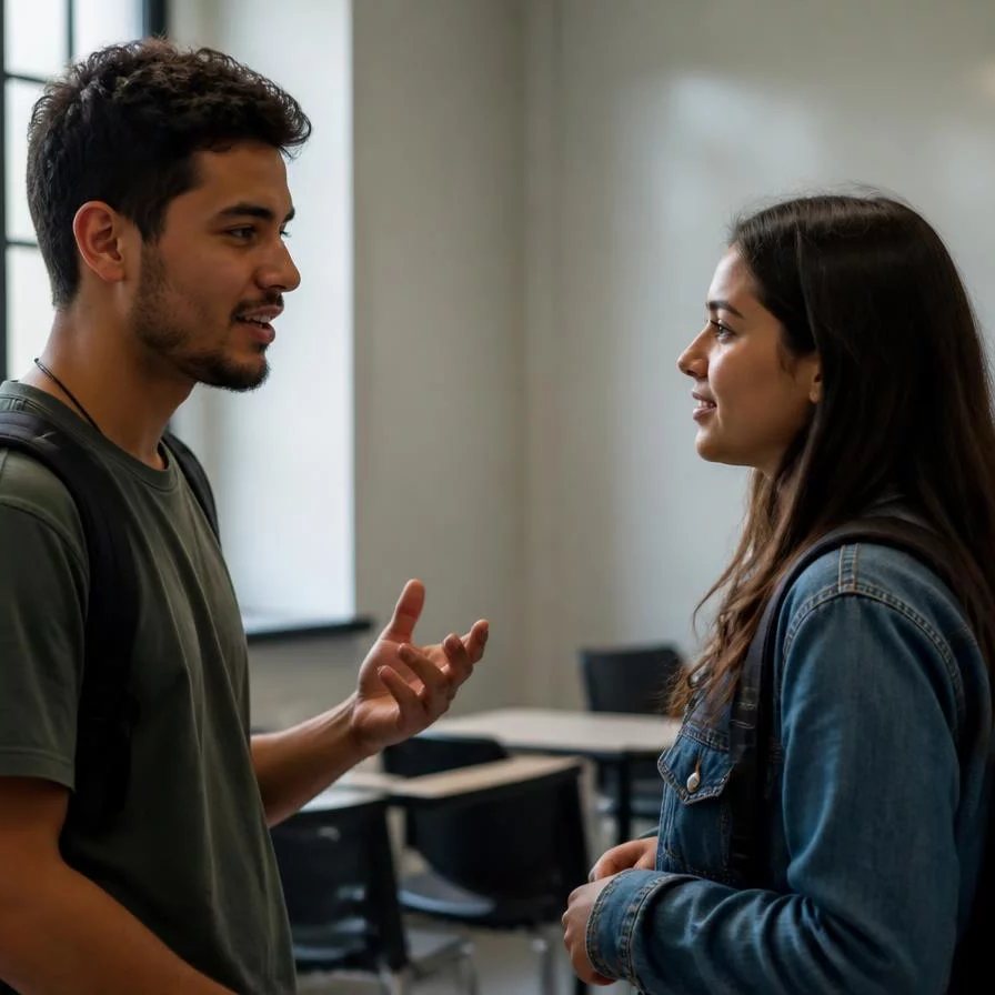 Time reunido em volta de folhas impressas com os itens da pauta do dia